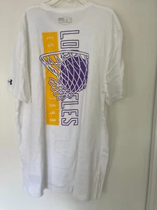 Under Armour NBA LA Lakers 1948 Men Tee White Purple 1349035 - Picture 1 of 2