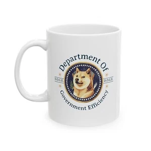 Department Of Government Efficiency (D.O.G.E) Becher, (11oz, 15oz) - Dogecoin DOGE - Bild 1 von 8