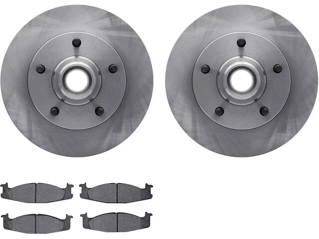 Kit de pastillas de freno delanteras y rotor 66FV59Y para Ford E150 Econoline 1994-2001 Foto 1 de 1