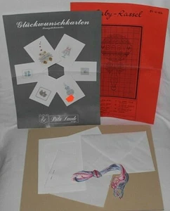 Rita Laude Design Glückwunschkarte zur Geburt Kreuzstickmuster Baby-Rassel Baby - Bild 1 von 9