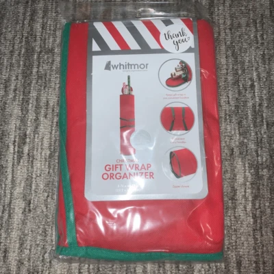 Whitmor Christmas Gift Wrap Organizer 30" Rolls Holds up to 12 Rolls New - Image 1 of 2