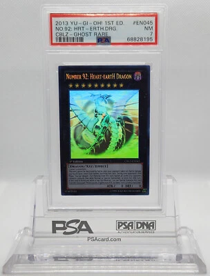 YUGIOH 1ST ED CBLZ-EN045 NUMBER 92: HEART-EARTH DRAGON GHOST PSA 7 NM #68828195 - Image 1 of 4