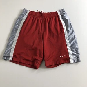 Nike Hoops Basketball Shorts Men's Size Large Grey Red White Athletic Gym Train - Picture 1 of 4