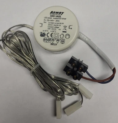 LED Treiber ANWAY AW01-0029 Driver 9 x 1 Watt 350mA LED Power Supply Trafo R- - Bild 1 von 2