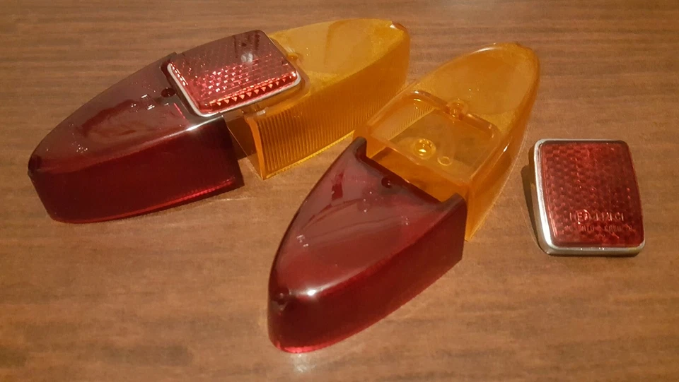 Fiat 1100D 600T Tail light lenses, set of 6 pieces, show quality. — 第 1/3 张图片
