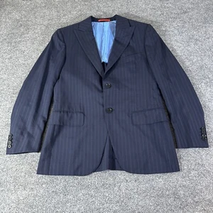 ISAIA NAPOLI Blazer Mens 46 Blue Light Wool Silk Blend Italian Sport Coat Jacket - Picture 1 of 17