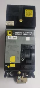 Square D 63 Amp Double Pole 3 Phase 63A Series 2 i-Line Breaker SFA2063AB MCCB - Picture 1 of 1