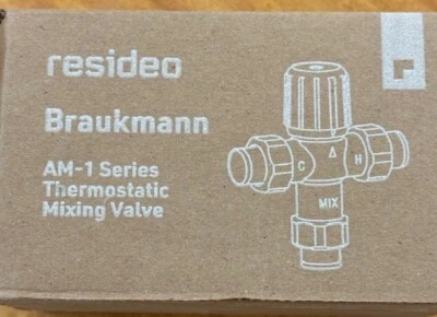 Resideo Braukmann 1/2” Lead-Free NPT Thermostatic Mixing Valve AM100-1LF 2229