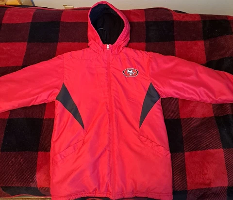 San Francisco 49ers NFL on field jacket women's large used good condition photos Cover