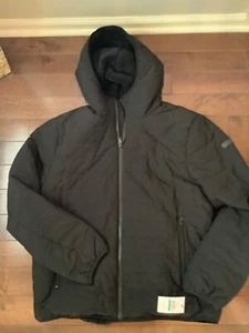 NWT Dkny Mens Puffer Jacket Coat Black Solid size large - Picture 1 of 6