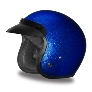Daytona Helmet CRUISER- BLUE MET Open Face DOT Motorcycle Helmets Vespa - Picture 1 of 6