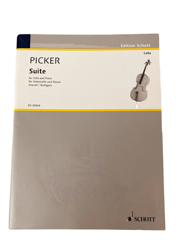PICKER: Suite for Cello & Piano Book-Edition Schott-ED30004-Tobias Picker-NEW - Image 1 of 2