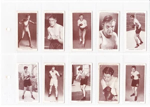 Job Lot Of 34 Boxing Theme Cigarette Cards Churchman Park Drive Gallaher - Picture 1 of 8