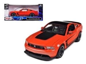 2012 Ford Mustang Boss 302 Orange and Black 1/24 Diecast Model Car by Maisto - Picture 1 of 1