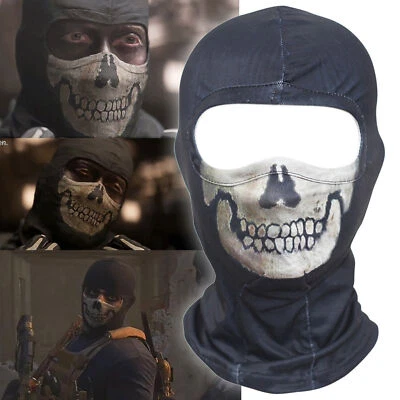 Call of Duty 19 Ghost COD Skull Mask Alejandro Cosplay Ski Skateboard Bike Hood - Image 1 of 3