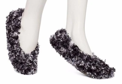 HUE女式Thunder Marled黑色Feathery Shue拖鞋袜U15939 — 第 1/3 张图片