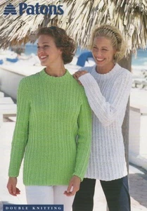 2271 Maglione A Coste Donna Modello Lavorato a Maglia In DK 28-42" (71-107 cm) - Foto 1 di 3