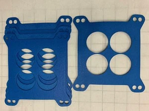 5-HOLLEY 4 HOLE BLUE NON STICK LARGE BORE 4 BARREL CARBURETOR BASE GASKETS 1/16" - Imagen 1 de 1