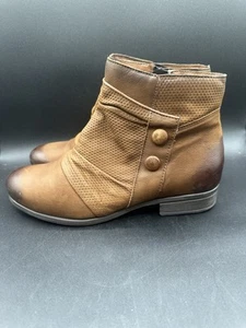 Miz Mooz Ankle Boot Booties sz EU 41 W Women Sallie Hazelnut Leather Slouchy - Picture 1 of 7