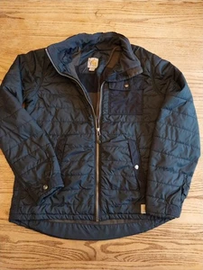 Carhartt Amoret Flannel Plaid Lined Puffer Jacket Womens Gr. M 8/10 Blue Zip - Bild 1 von 7