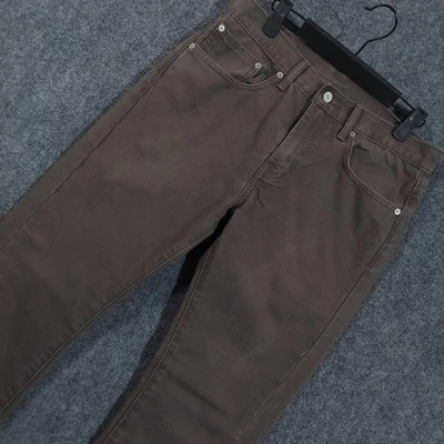 Pantalones de mezclilla informales Levis 513 para hombre 32x30 marrón ajustados rectos 100 % algodón Foto 1 de 4