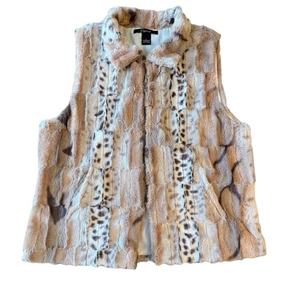 Chaleco Cejón Para Mujer Piel Sintética Gancho Cierre Ojo Marrón Talla L Lujo Boho Clásico Foto 1 de 4