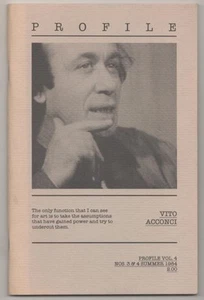 Lyn BLUMENTHAL / PROFILE VOL 4 NOS 3 & 4 SUMMER 1984 VITO ACONCI 1st #183463 - Bild 1 von 1