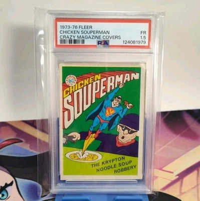 1973-76 Fleer Crazy Magazine Covers Sticker Chicken Souperman PSA 1.5 - Image 1 of 3