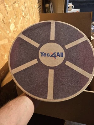 Yes4All Tabla de Equilibrio de Madera Entrenador de Estabilidad Ejercicio Redondo Bamboleo Foto 1 de 3