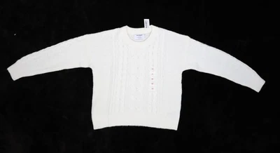 Antiguo Suéter Azul Marino Para Mujer XS Blanco Wild Cable PO Sal Marina Tejido Pullover Suave Nuevo Foto 1 de 4