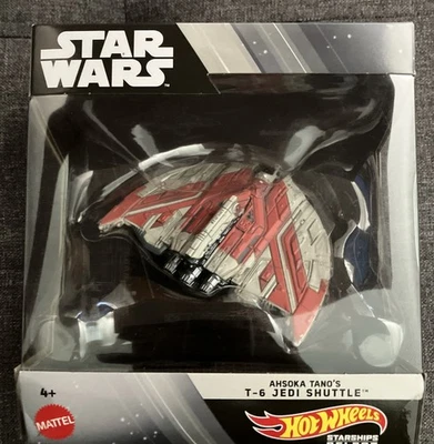 Hot Wheels Star Wars Starships Select Ahsoka Tano’s T-6 Jedi Shuttle #27 NIB - Image 1 of 4