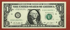 USA Replacement/Star $1 Dollar Bill 2013 "D4 - Cleveland" VF-XF. #PL3076 - Picture 1 of 2