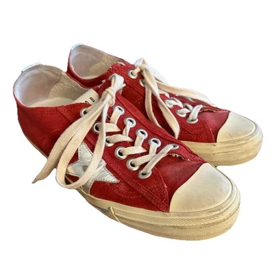 Tênis Golden Goose V-Star 2 Feminino Tamanho 37 EUA 7 Camurça Vermelha Vstar2 - Imagem 1 de 4