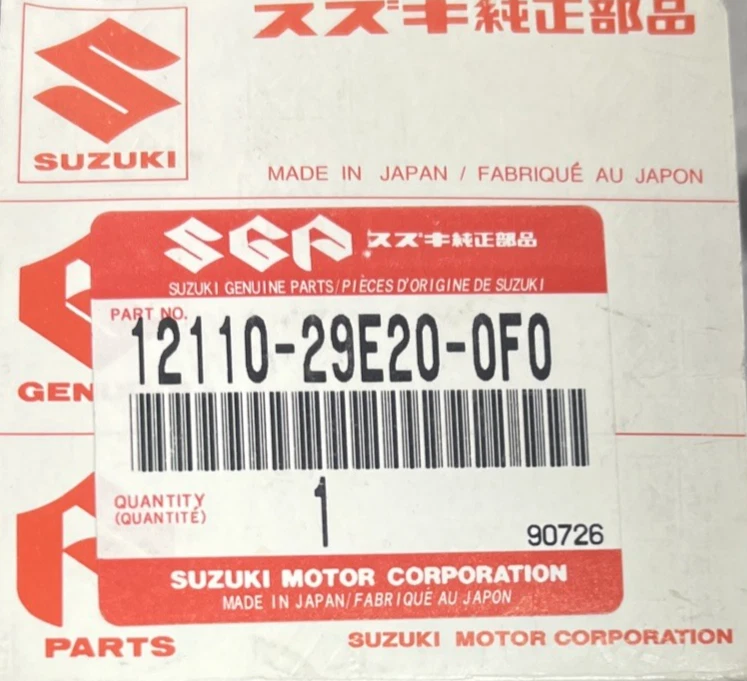 Suzuki 12110-29E20-0F0 pistão RMX250 250 RMX 1989/1999 RM250X - Imagem 1 de 1