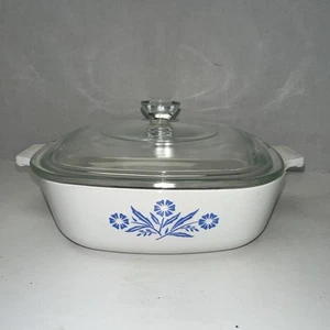 Vintage Corning Ware P-1-B Blue Cornflower Casserole Dish with lid 1 Quart - Picture 1 of 7