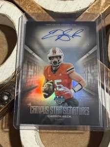 2025 Bowman U Chrome Carson Beck  Refractor Campus Star Signatures Auto - Picture 1 of 2