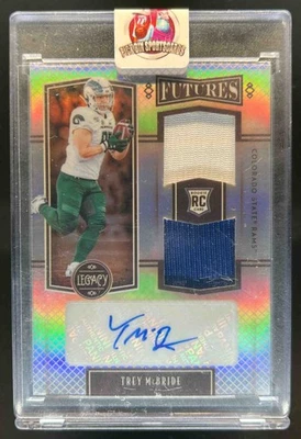 2022 Panini Legacy Trey McBride Futures Dual Patch Auto RC Silver #245/249 Rams - Image 1 of 2