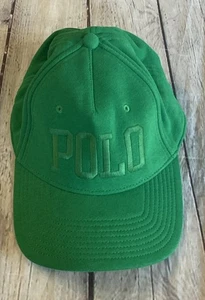 Polo Ralph Lauren Men's Logo Fleece Ball Cap Green SnapBack Adjustable - Picture 1 of 15