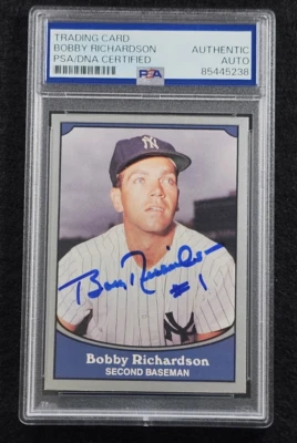 BOBBY RICHARDSON Signed Pacific Card-NEW YORK YANKEES-PSA - Image 1 of 3