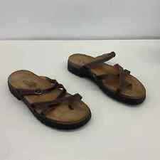 Naot Women's Brown Leather Slide Sandal - Size 10