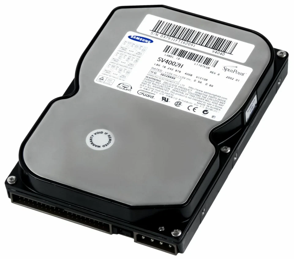 Hard Drive Samsung SpinPoint V40 40GB 7200U/Min 2MB Pata Ata SV4002H 3.5'' Inch - Image 1 of 3