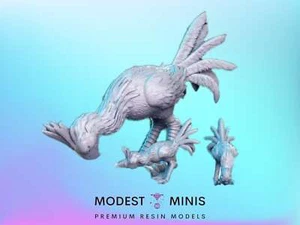 Choco and Chicks | 32mm 28mm DnD Mini | Resin | Dungeons and Dragons - Picture 1 of 1