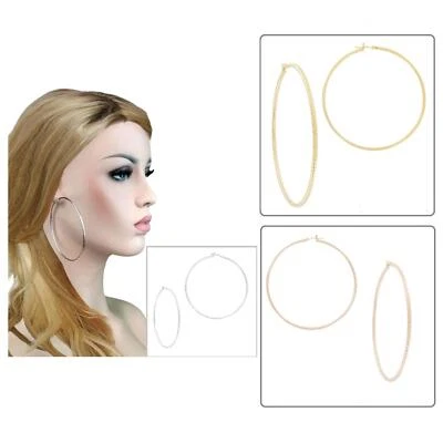 Pendientes de aro Ky & Co XL redondos torcidos grabados 3 1/4" elección oro plata oro rosa Foto 1 de 4