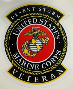 US Marine Corps Desert Storm Veteran Sticker Waterproof D198 - Picture 1 of 1