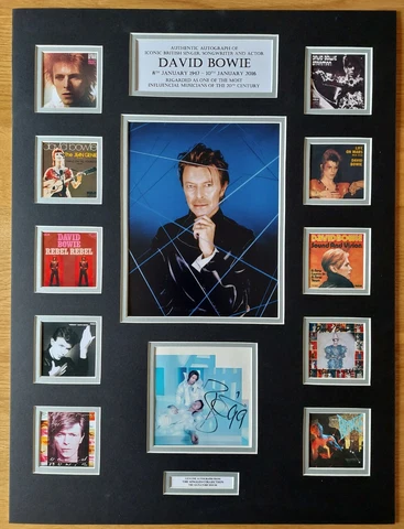 DAVID BOWIE - UNIQUE SIGNED DISPLAY  - SUPERB AUTOGRAPH -  FULL COA Cover