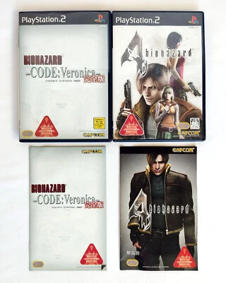 Lot 2 Resident Evil PS2 Biohazard 4 & Code: Veronica Set Japan Import w/ Manual  - Image 1 of 4