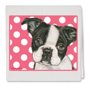 Toalla de cocina decorativa de algodón para cachorro Boston Terrier, regalo para mascotas - Imagen 1 de 1