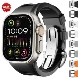 Soft Silicone Band for Apple Watch Ultra3 49mm Sports Strap Series 11 10 9 876SE - Picture 1 of 28