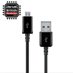 Cable cargador de teléfono Samsung de carga rápida micro USB sincronización de datos para Android - negro - Imagen 1 de 3