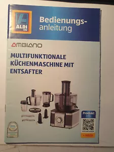 Bedienungsanleitung - Multifunktionale Küchenmaschine mit Entsafter - Ambiano - Bild 1 von 1